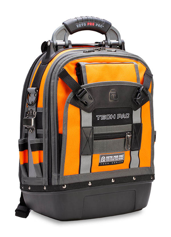 TECH PAC HI-VIZ ORANGE Backpack Tool Bag