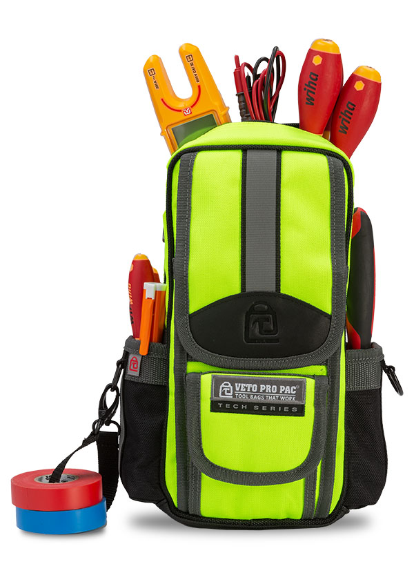 Tech Pac Hi-Viz Yellow Backpack Tool Bag