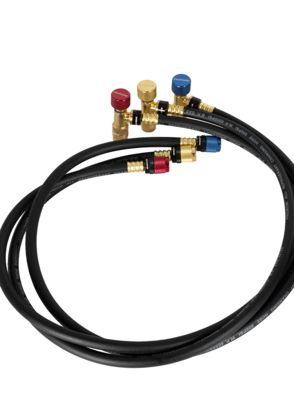 Safe Seal Hose Set – 3-Pc, 60" Charging Hoses, 1/4" x 5/16"